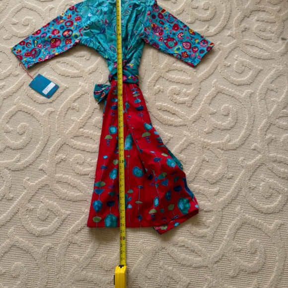 NWT🩷UPPSEE DAISEES SNEEKEE PEEKEE PATTERNED COTTON KIMONO ROBE SIZE MEDIUM - Picture 9 of 14